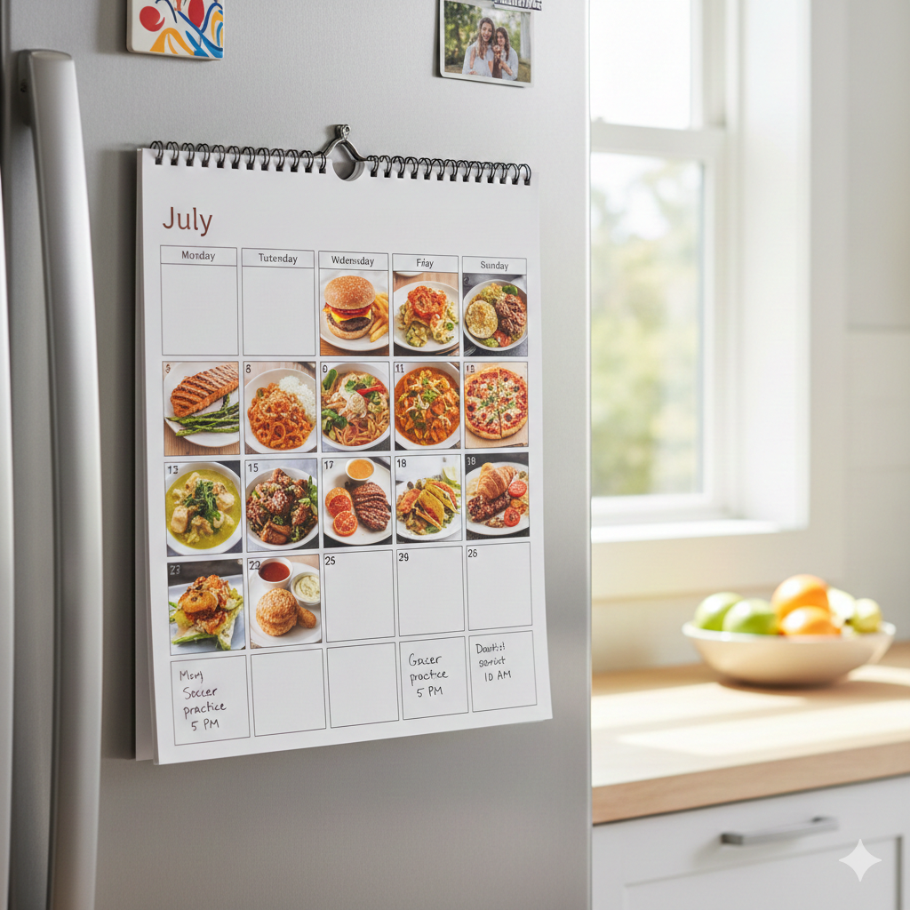 Smart meal planning calendar