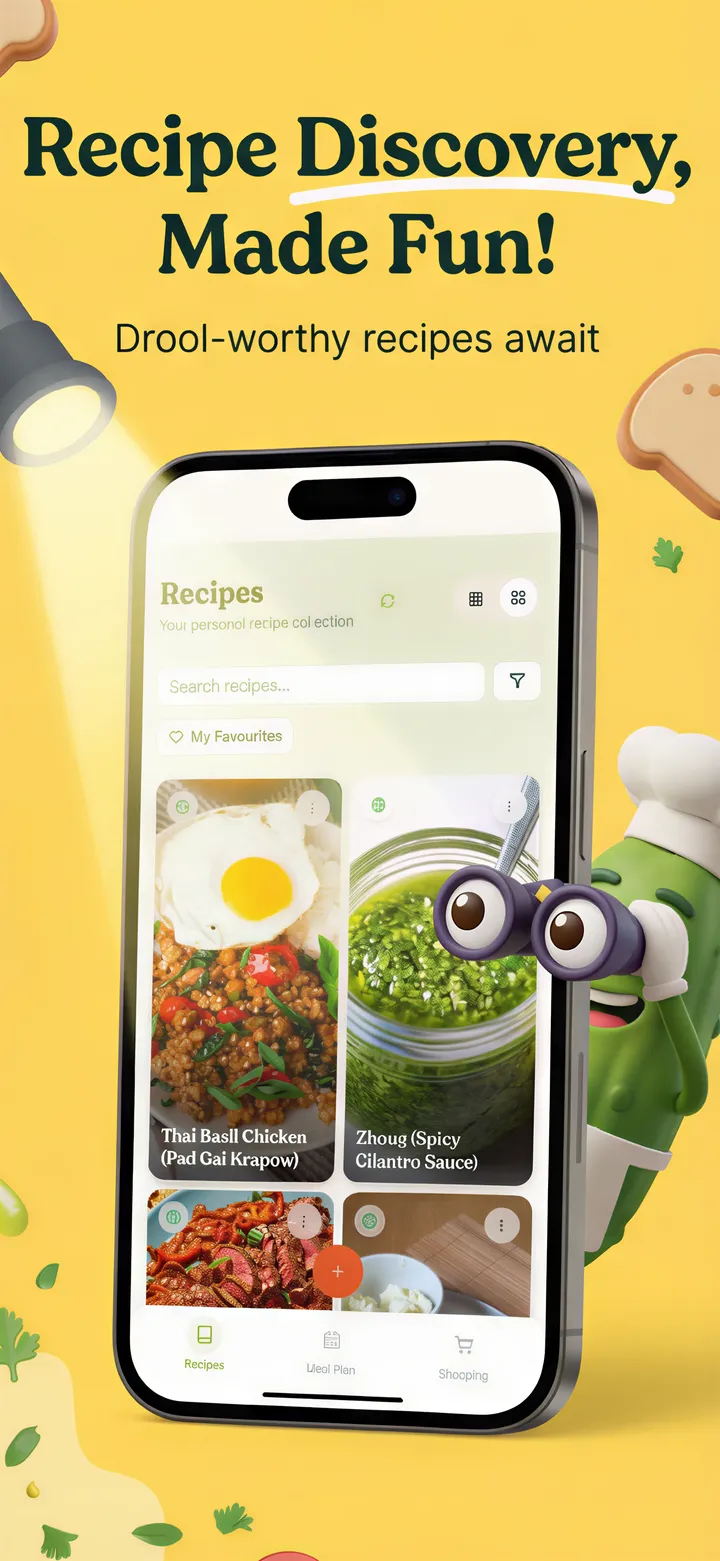 Browse and manage recipes in Mealdill